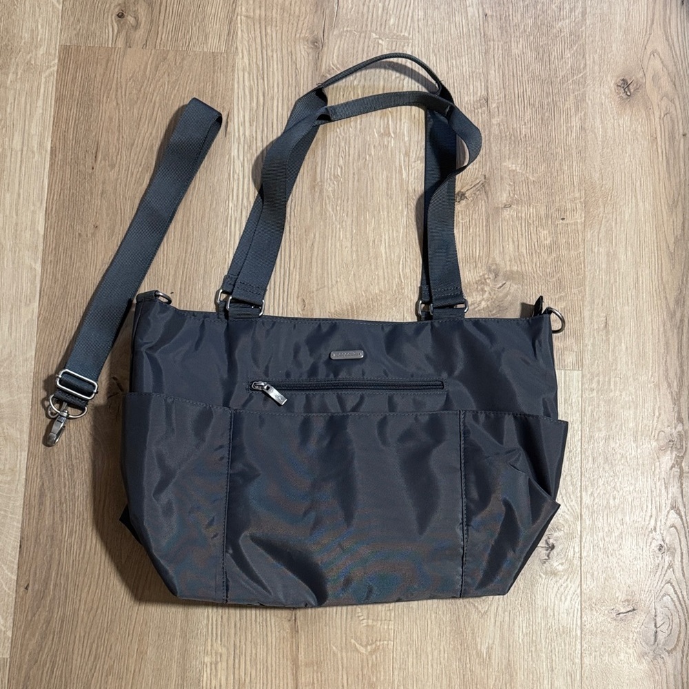 Baggallini Essential Laptop Tote, Charcoal Gray